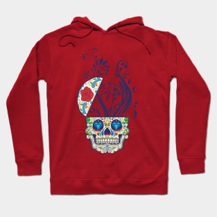 The Brain Flower on Head Skull Icon Hoodie